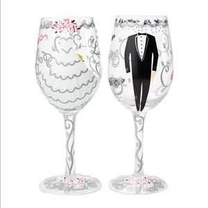 Lolita wedding wine glasses NIB